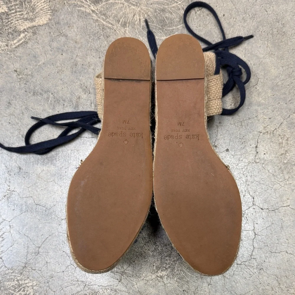 * Kate Spade Dark Blue Espadrille Sandals